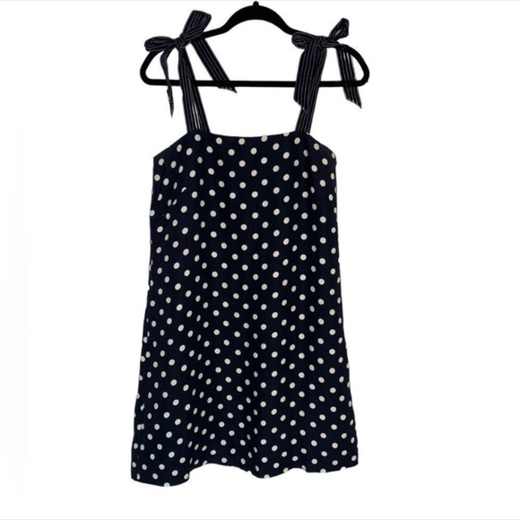 J. Crew Polka Dot Shoulder Tie Mini Dress | Size 4 - Picture 3 of 7